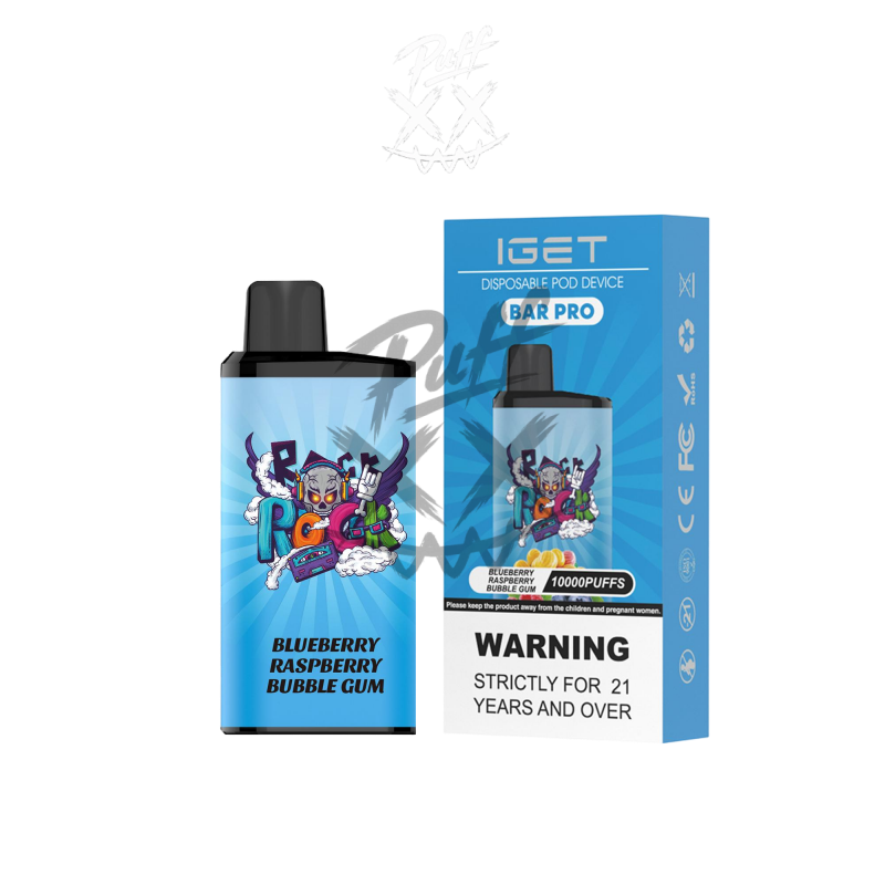 IGET Bar Pro 10000 Puffs - Blueberry Raspberry Bubble Gum
