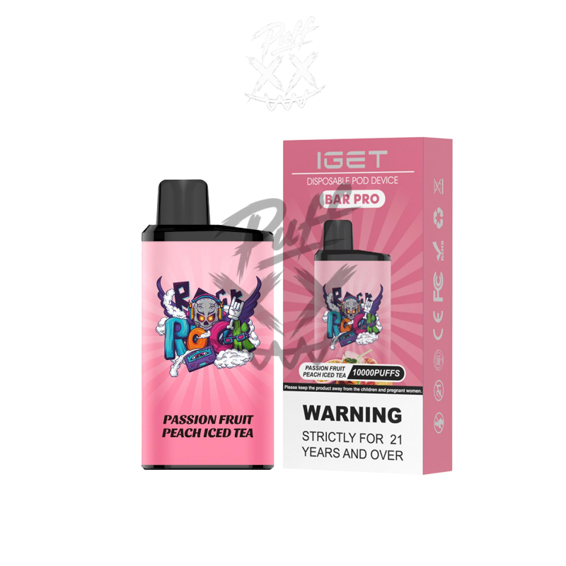 IGET Bar Pro 10000 Puffs - Passion Fruit Peach Iced Tea