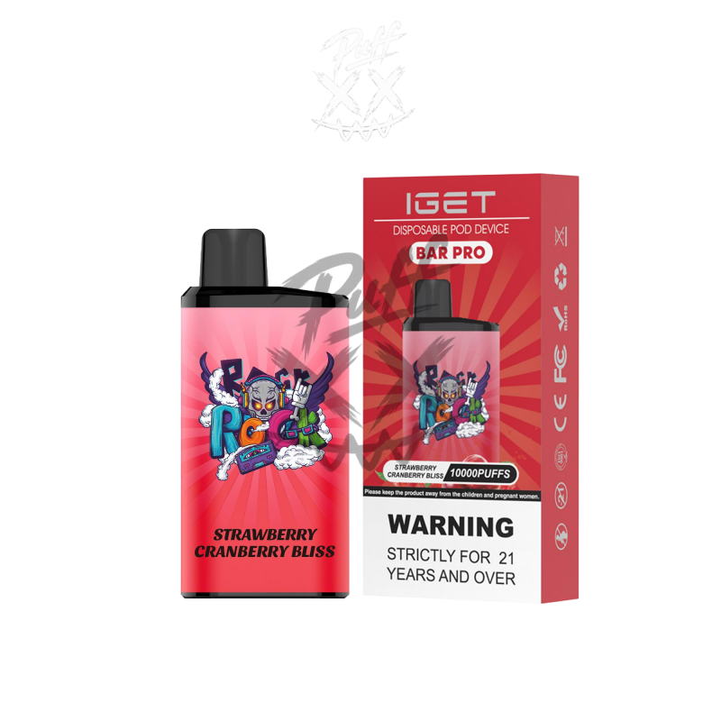 IGET Bar Pro 10000 Puffs - Strawberry Cranberry Bliss
