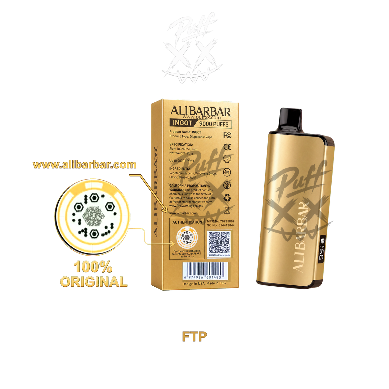Alibarbar Ingot 9000 Puffs