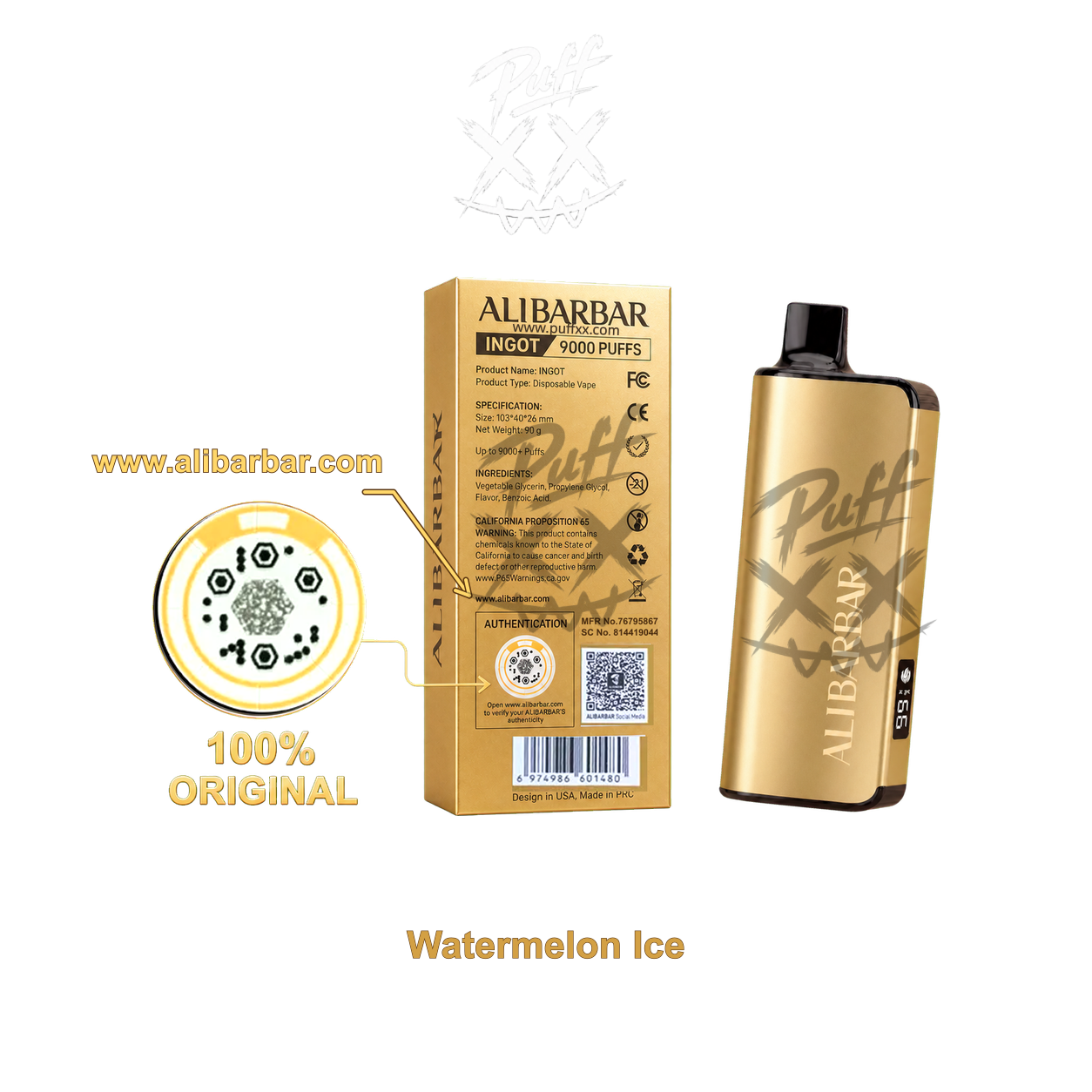Alibarbar Ingot 9000 Puffs