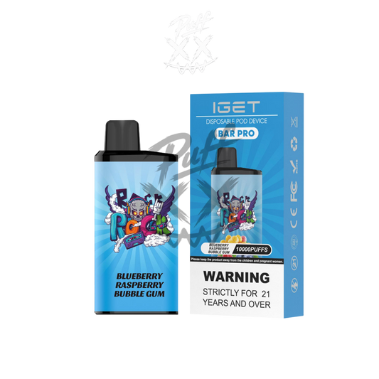 IGET Bar Pro 10000 Puffs - Blueberry Raspberry Bubble Gum