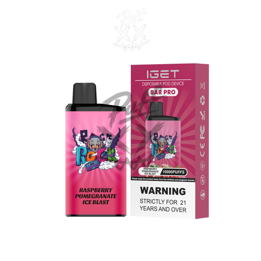 IGET Bar Pro 10000 Puffs - Raspberry Pomegranate Ice Blast