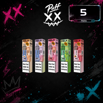 5 x Relx MagicGo 4000 Puffs $144.99