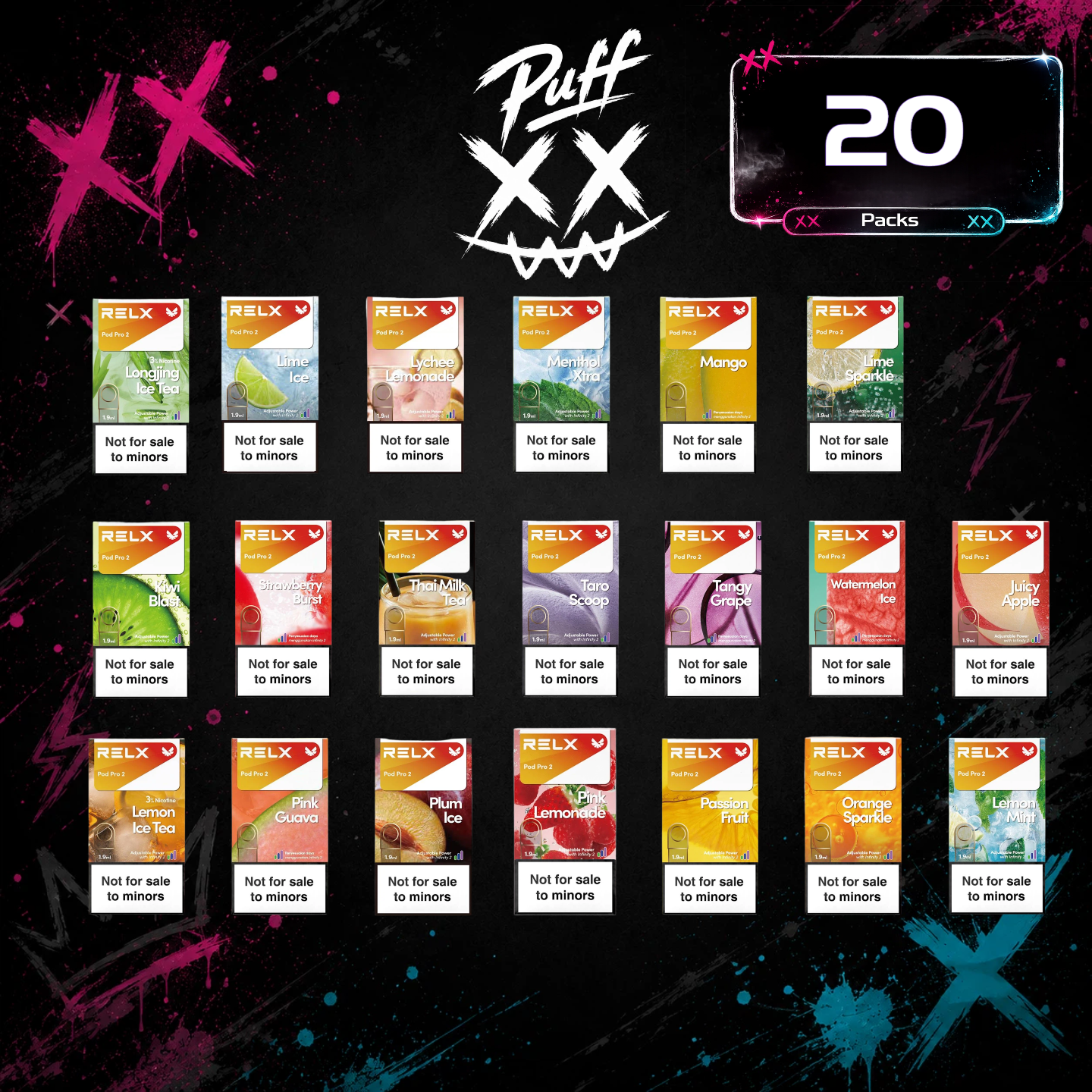 20 × Relx Pods $259.99